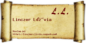Linczer Lívia névjegykártya