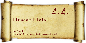 Linczer Lívia névjegykártya